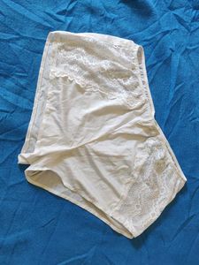 White Lace Trim Briefs