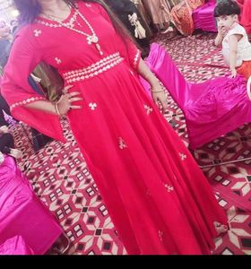 Red Gown For Party Wear