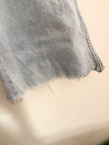 ZARA Distressed Denim Light Wash Flare Jeans