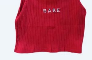 Red 'Babe' Tank Top