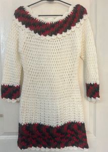 Crochet Knit Mini Dress