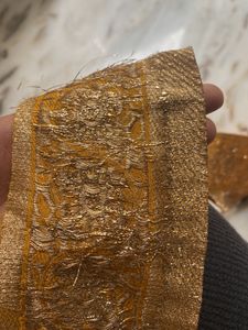 Gold Jari Border Lace