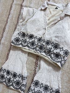 Floral Embroidered Two-Piece Set