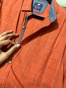 Orange Casual Shirt- Netplay
