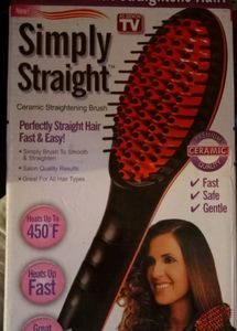 Hair Straighting Heating Brush With Box