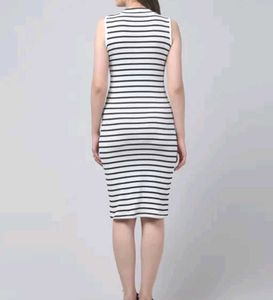 Sleeveless Polo Neck Bodycon Dress