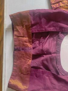 Purple Saree along with Blouse