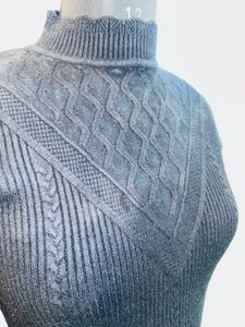 Stylish Black Knit Turtleneck Top