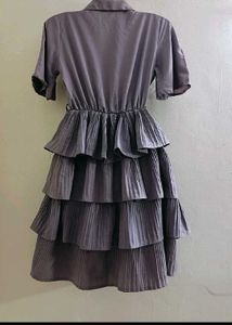 Tiered Mini Shirt Dress