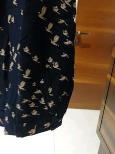 Bird Print Long Sleeve Top