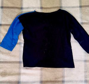 A Black with Blue Top