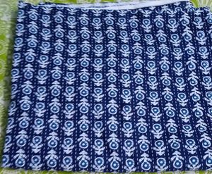 Blue Floral Print Fabric