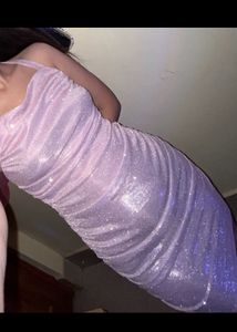 New Me Halter Neck Shimmer Dress