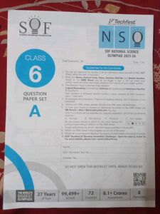 SOF Class 6 Question Papers