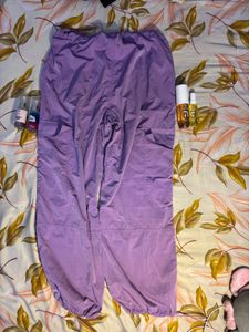 Primark lavender parachute pants