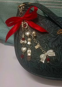 RED BOW PINTERESTY KEYCHAIN 🎀♡*ੈ✮