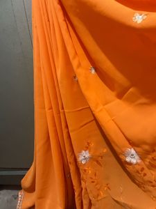 Pretty Colour Embroidered Saree