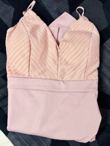 Women Fit Pink Midi Dress