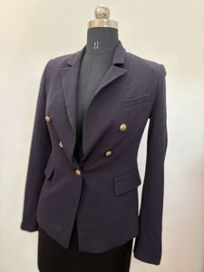 Navy Blazer with Gold Buttons