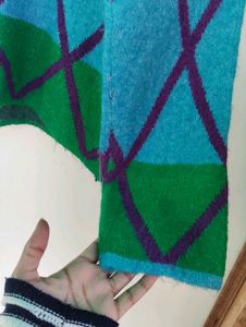 Colorful Geometric Knit Sweater