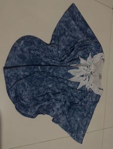 Blue Floral Lace Top