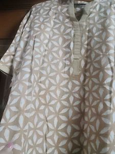 Brown Patterned Kurti - Casual Chic