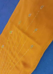 Orange Embellished Dupatta