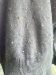 Pearl Embellished Knit Sweater