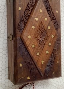 Shisham Wooden Box With Carpin Design