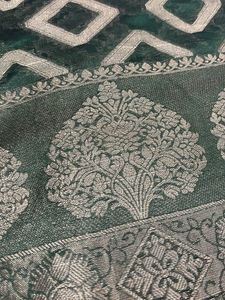 Elegant Green Patterned Saree