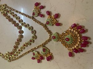 Mint And Ruby Pink Bridal set