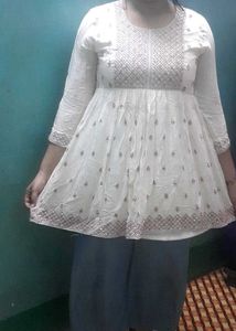 Sharara And Frock With Dupatta