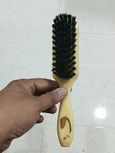 Boar Bristle Hair Brush, Hard Brush Waves