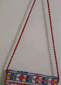 Embroidered Sling Bag With 2 Free Handbags