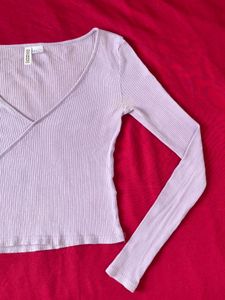 H&amp;M Lavender Long Sleeve Top