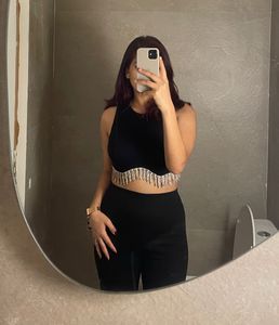 Zara Rhinestone Top 🦋
