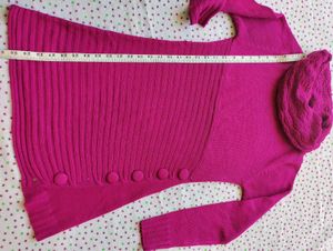 Pink Woolen Top For Women