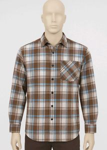 Brown Plaid Flannel Shirt