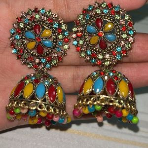 Colorful Jhumka Earrings