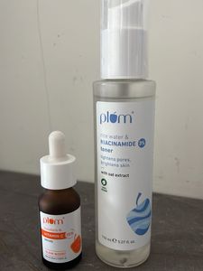 Plum Niacinamide Toner + VIT C 15% Serum