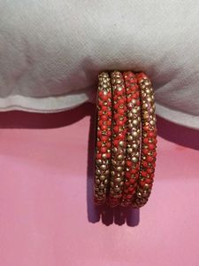 Pink &amp; Gold Bangle Set