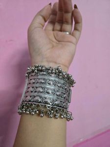 Silver Oxidised Rajasthani Style Bangle Bracelet
