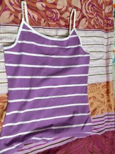 Purple Striped Tank Top
