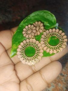 Gold Floral Lace Earrings