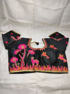 Silk Readymade Embroidery Blouse