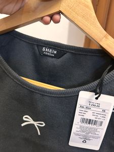 Cute Gray Crop Tank with Bows