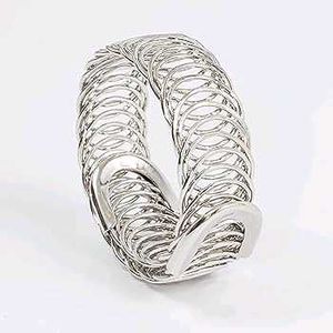 Silver Coil Statement Bracelet