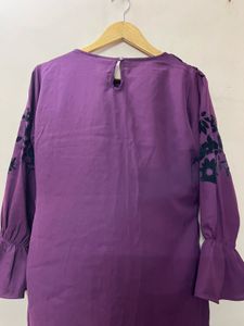 Elegant Purple Floral Top