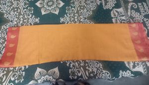 Cotton Mustard Colour Sari