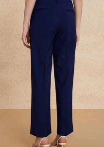 Navy Blue Wide Leg Trousers